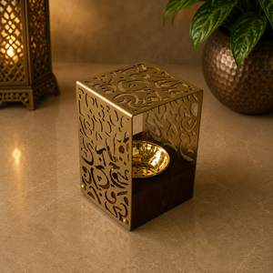 Round Wood Incense Burner Carved Bakhoor Holder <b>Oud</b> Charcoal Censer Eid Gifting Fragrance <b>Diffuser</b> Middle Eastern HomeDecoration - Product Image 5