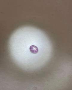 Zafiro estrella rosa natural de primera calidad, sin calor ni tratamiento, 6 rayos, cabujón de zafiro estrella. - Product Image 3