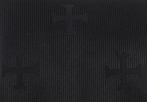 Cravate à nouer brodée rayée pour homme, faite à la main, avec logo maçonnique personnalisé de haute qualité - Product Image 3