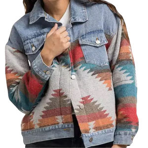 Veste Bomber en Jean pour Femme Personnalisée avec Patch Jacquard – Tissu Respirant Rembourré en Coton – Style Tapisserie – Nouvelle Collection – Vente Flash - Product Image 4