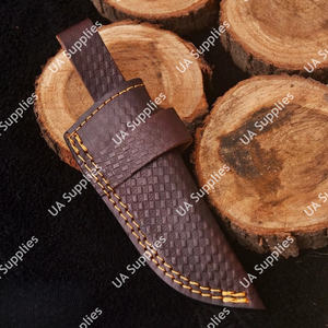Étui à couteau en cuir véritable fait main et cousu à la main, de qualité supérieure, pour port vertical ou horizontal, idéal pour le camping en plein air, tactique, EDC, OEM - Product Image 2