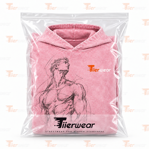 Sudadera con capucha para hombre con diseño de rostro humano, estilo acid wash, de algodón lavado premium, con forro polar, manga larga. - Product Image 6