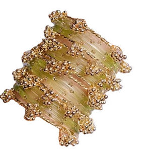 Ensemble de bracelets Jhumki multicolores dorés tendance et très prisés, style cachemire, pour mariages et fêtes, prix de gros premium, artisanat en résine - Product Image 4