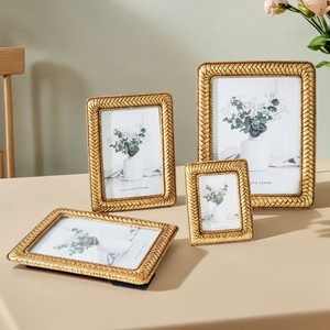 Luxury Gold Finish Oval Picture <b>Frame</b> Decorative Photo <b>Frame</b> for Tabletop Wall <b>Mount</b> Elegant Interior Accent Home Hotel Decor - Product Image 3