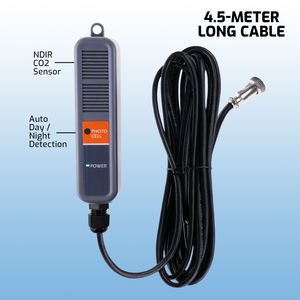 Monitor Digital de CO2 para Interiores, Controlador con Cable de 45 Metros, Sonda de Detección NDIR con Función de Relé, para Invernadero, Hogar, Oficina, Fábrica - Product Image 6