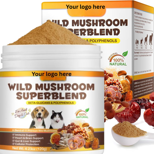 ผงสารสกัดเห็ดป่าออร์แกนิกสำหรับสัตว์เลี้ยง 120 กรัม แบรนด์ส่วนตัว สูตรวีแกน เสริมสร้างภูมิคุ้มกันระดับเซลล์ สำหรับแมวและสุนัข - Product Image 5