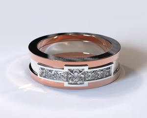 Princess Lab Grown Diamond Ring Jewelry, IGI/GIA 14K Anillo de oro para mujer Anillo de compromiso/Anillo de bodas Lab Creado - Product Image 1