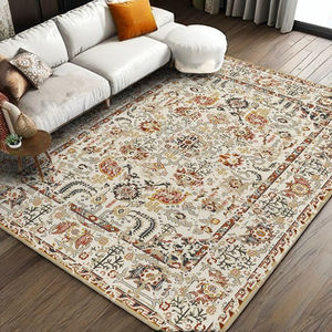 Tapis rectangulaire moderne personnalisé, adapté aux animaux domestiques, imprimé floral, à poils ras, en polyester, fabriqué à la machine, avec envers épais en polypropylène enduit de PVC - Product Image 4