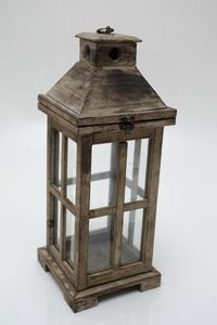Customized Handmade Wooden Candle <b>Lantern</b> with <b>Black</b> Top Empty Candle Holder For Event & Home Decor Centerpieces - Product Image 4