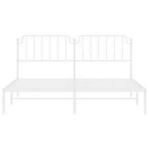 โครงเตียงเหล็กสีขาวแบบเตียงคู่ทรงสี่เหลี่ยม - Product Image 5
