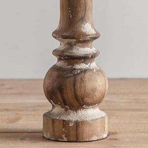 Ensemble de porte-bougies rustiques vintage en bois, style farmhouse vieilli, pour bougies pilier, centre de table décoratif pour la maison - Product Image 4