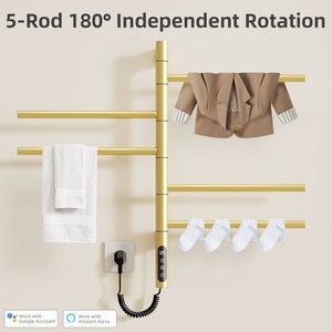 SIOYIE Scaldasalviette Elettrico Intelligente da Parete, Rotante e Riscaldato, con Timer Smart e Funzionalità a Basso Consumo Energetico per Bagno - Product Image 6