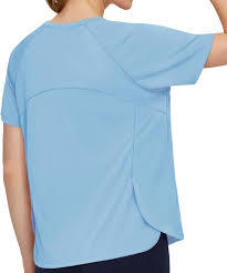 Gym womens t shirt solid color cotton short sleeve breathable lightweight casual wear top - Product Image 2