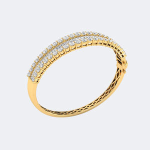 กำไลข้อมือเพชรทรงกลม 8.632 กะรัต พร้อมเพชรทรงบาแกตต์แบบฝังเรียง - Product Image 1