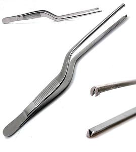 Pinzas de Bayoneta ENT Quirúrgicas para Oído, de Acero Inoxidable, Manuales, de Precisión, Instrumento de Aplicación, Aprobadas por ISO - Product Image 3