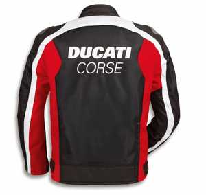 Ducati Men's Cordura Textile Motorcycle <b>Jacket</b> Black Red White Color Blocking Breathable Front Logo <b>Summer</b> - Product Image 2