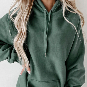 High Quality Women's Hoodies Oversized <b>Crop</b> <b>Top</b> Pullover Casual Front Printed Design 100% Cotton Fleece Waterproof Streetwear - Product Image 3