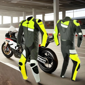 Traje de Carreras de Motociclismo de Cuero Transpirable Personalizado, de Primera Calidad, Resistente al Viento e Impermeable, Ropa de Carreras de Autos y Motos con Estampado - Product Image 1