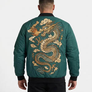 Chaqueta Sukajan Urbana con Bordado Elegante y Tela Satinada Suave, Estilo Moderno para Atuendo Diario - Product Image 4