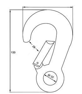 Forged Aluminum Screw Gate Snap <b>Hook</b> - Product Image 2