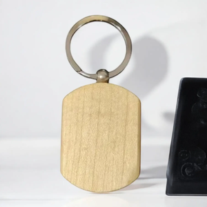Natural wood keychain Laser <b>engraved</b> Logo Modern <b>Keyring</b> Christmas Lowest Price - Product Image 5
