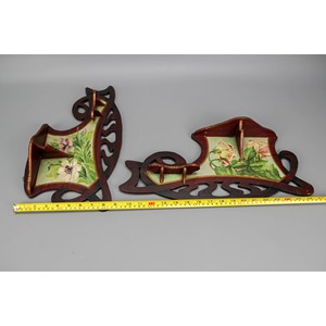 ชั้นวางของไม้มะม่วงลายดอกไม้เพ้นท์มือ - ขายส่ง B2B - Product Image 3