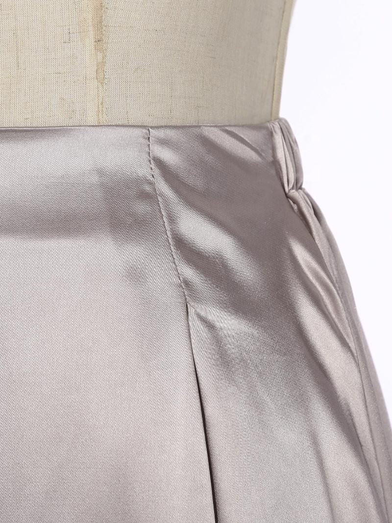 white long skirt satin