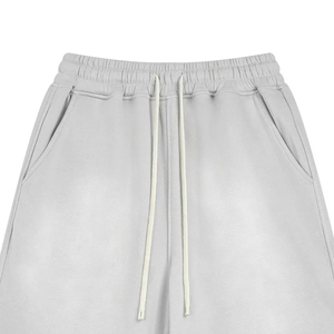 Camiseta de verano de punto con teñido pulverizado y efecto envejecido, manga corta, casual, de corte regular, para parejas, de marca de moda. - Product Image 5