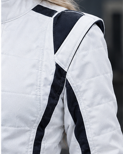 <b>Men</b> White Color Blocked <b>Waterproof</b> Quick Dry Full Sleeve One Piece Racing <b>Suit</b> Polyester/Nylon - Product Image 5