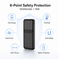 Batterie externe B2B 10000 mAh, chargeur portable 10000 mAh, logo personnalisé, vente en gros usine pour importateurs, cadeaux, extérieur, charge rapide