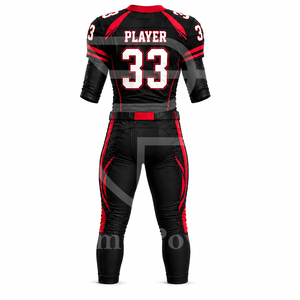Conjunto de Pantalones y Camiseta de Fútbol Americano Personalizados de Verano, Nombre del Jugador Personalizado, Tela de Malla Transpirable, Uniforme de Entrenamiento de Equipo, Servicio OEM - Product Image 3