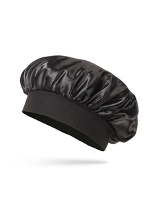 Gorro de Dormir de Seda Satinada para Mujer, con Banda Ancha y Suave, Ajustable, para Cabello Rizado y Trenzas, Uso Casual - Product Image 3