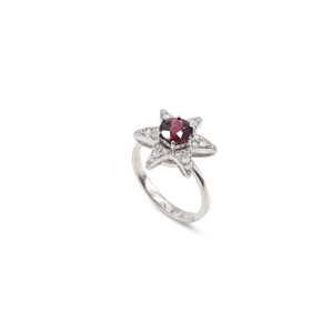 925 Sterling <b>Silver</b> Natural Pink <b>Garnet</b> <b>Ring</b> Rhodium Plated OEM ODM Fine Jewelry - Product Image 3