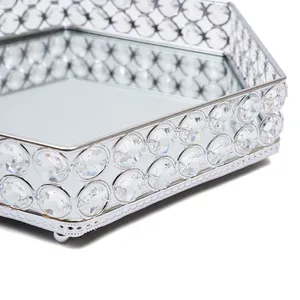 Bandeja de Servir Decorativa Rústica de Metal Hecha a Mano, Vajilla Estilo Granja para Comedor, Decoración de Cerámica Ecológica Premium - Product Image 4