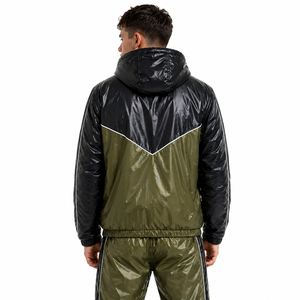 เสื้อแจ็คเก็ตกันลมไนลอนปักโลโก้ตามสั่งสำหรับผู้ชาย มีฮู้ด ซิปหน้า น้ำหนักเบา สวมใส่สบาย เหมาะสำหรับเดินป่า แฟชั่นสตรีทแวร์ รับผลิตแบบ OEM เสื้อแจ็คเก็ตผู้ชาย สไตล์อเมริกัน - Product Image 2