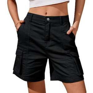 กางเกงยีนส์ขาสั้นลำลองสำหรับผู้หญิง เอวสูง ทรงเข้ารูป เอวยางยืด ระบายอากาศได้ดี ผ้าฝ้าย 100% ความยาวระดับเข่า บริการ OEM - Product Image 1