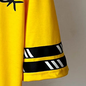 T-shirt pour homme en polyester/coton tricoté de haute qualité, col en V, impression par sublimation, écologique, coupe ample - Product Image 3