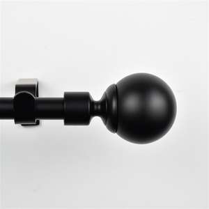 Modern Metal <b>Curtain</b> Rod with Finials for Window Treatment - Product Image 1