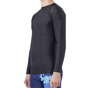 Venta caliente de tamaño personalizado de los hombres de manga larga Rash Guard traje de baño Camisa cómoda ropa de fitness - Product Image 2
