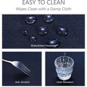 Tovaglia Rettangolare 52x70 Pollici Impermeabile in Lino Testurizzato, Resistente alle Macchie e alle Pieghe, Lavabile, Tessuto Decorativo per Tavolo - Product Image 2