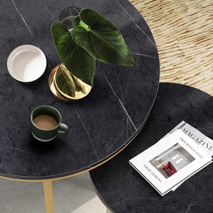 โต๊ะวางของแบบซ้อนได้ ดีไซน์หรูหราทันสมัยอเนกประสงค์ โครงโลหะ ท็อปโต๊ะโลหะ เหมาะสำหรับห้องนั่งเล่นในอพาร์ทเมนต์ ประกอบง่าย - Product Image 5