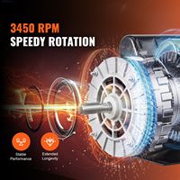 Moteur AC monophasé à induction 5 CV 230 V, cadre 56, pour compresseur d'air avec rotation CW/CCW