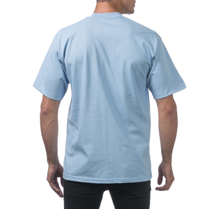 เสื้อยืดคอกลมแขนสั้นผ้าฝ้ายสีน้ำเงินสำหรับผู้ชาย ทรงปกติ ระบายอากาศได้ดี แห้งเร็ว ขายส่งราคาถูก - Product Image 4