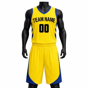 Ensemble de maillots de basket-ball personnalisés respirants, sublimation, uniformes d'équipe, séchage rapide, shorts de sport pour jeunes et adultes, vêtements de sport d'extérieur - Product Image 1