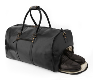 Luxury Genuine Leather Duffle <b>Bag</b> Business Travel Zipper Closure And <b>Shoe</b> <b>Compartment</b> Design Strong Zipper Leather Duffle <b>Bags</b> - Product Image 2
