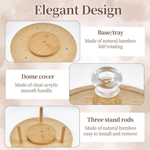 Round Glass <b>Cake</b> <b>Stand</b> With Elegant Pedestal BASE Perfect For Dessert Table Display Wedding Reception Birthday Party - Product Image 4