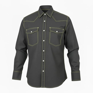 Camisa de Trabajo para Hombre 2026, Personalizada, Ignífuga, Transpirable, de Secado Rápido, Estilo Occidental, para Soldadura, Manga Larga, Triple Costura, Resistente - Product Image 6