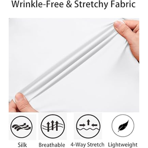 เสื้อเชิ้ตผู้ชายทรงเข้ารูป ผ้าไม่ยับ แขนยาว สไตล์ลำลอง ติดกระดุม เหมาะสำหรับใส่ทำงานในออฟฟิศ - Product Image 5