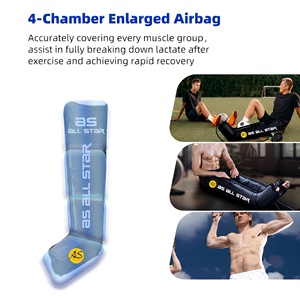 Foot and Leg Massager 4 Chamber Airbag Rechargeable Portable <b>LED</b> Control Sports Home Relief CE OEM ODM by As All <b>Star</b> - Product Image 2