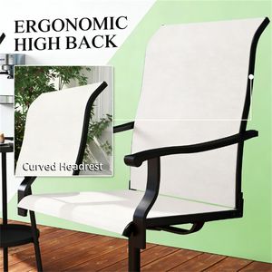 Set di due poltrone color crema e sedie da pranzo per arredamento da giardino/patio - Product Image 4